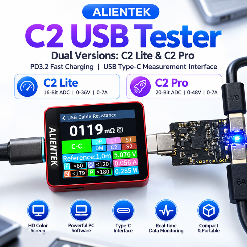 ALIENTEK C2: Probador de Panta - Logic Analyzer Usb reseña y precio
